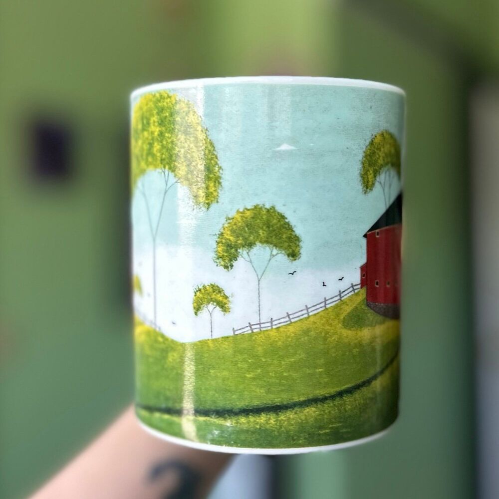 VTG Barn Farmhouse Scene Wrapped Kitchen Ceramic Coffee Tea Mug - Picture 3 of 6